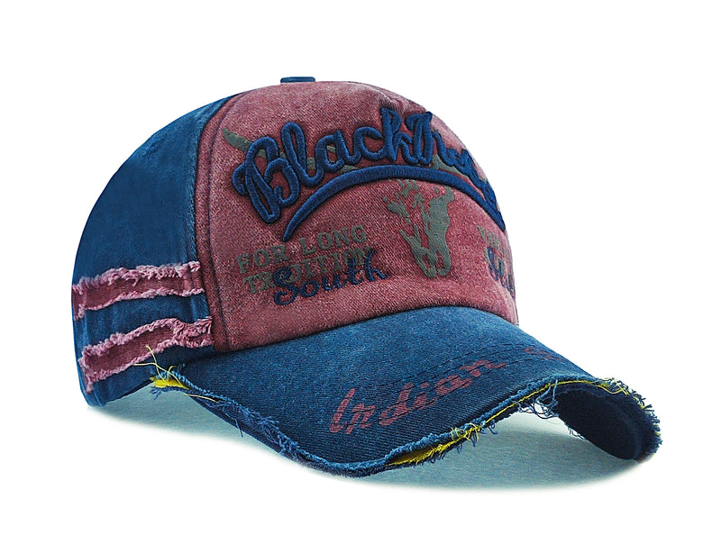 Men Boys Stylish Baseball Denim Jeans Cap Boys Caps - CAP-REBEL-BU2