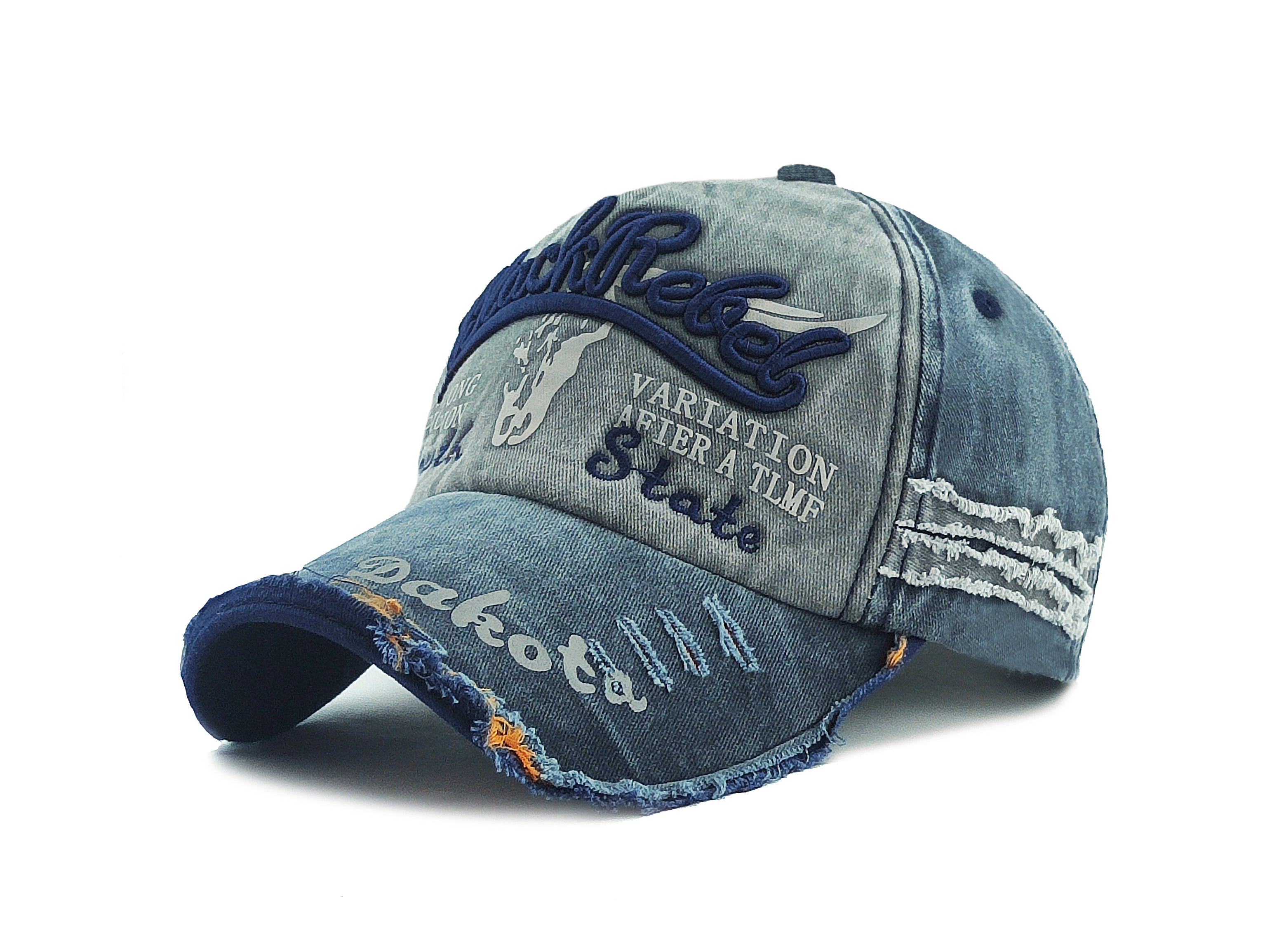 Men Boys Stylish Baseball Denim Jeans Cap Boys Caps - CAP-REBEL-BU