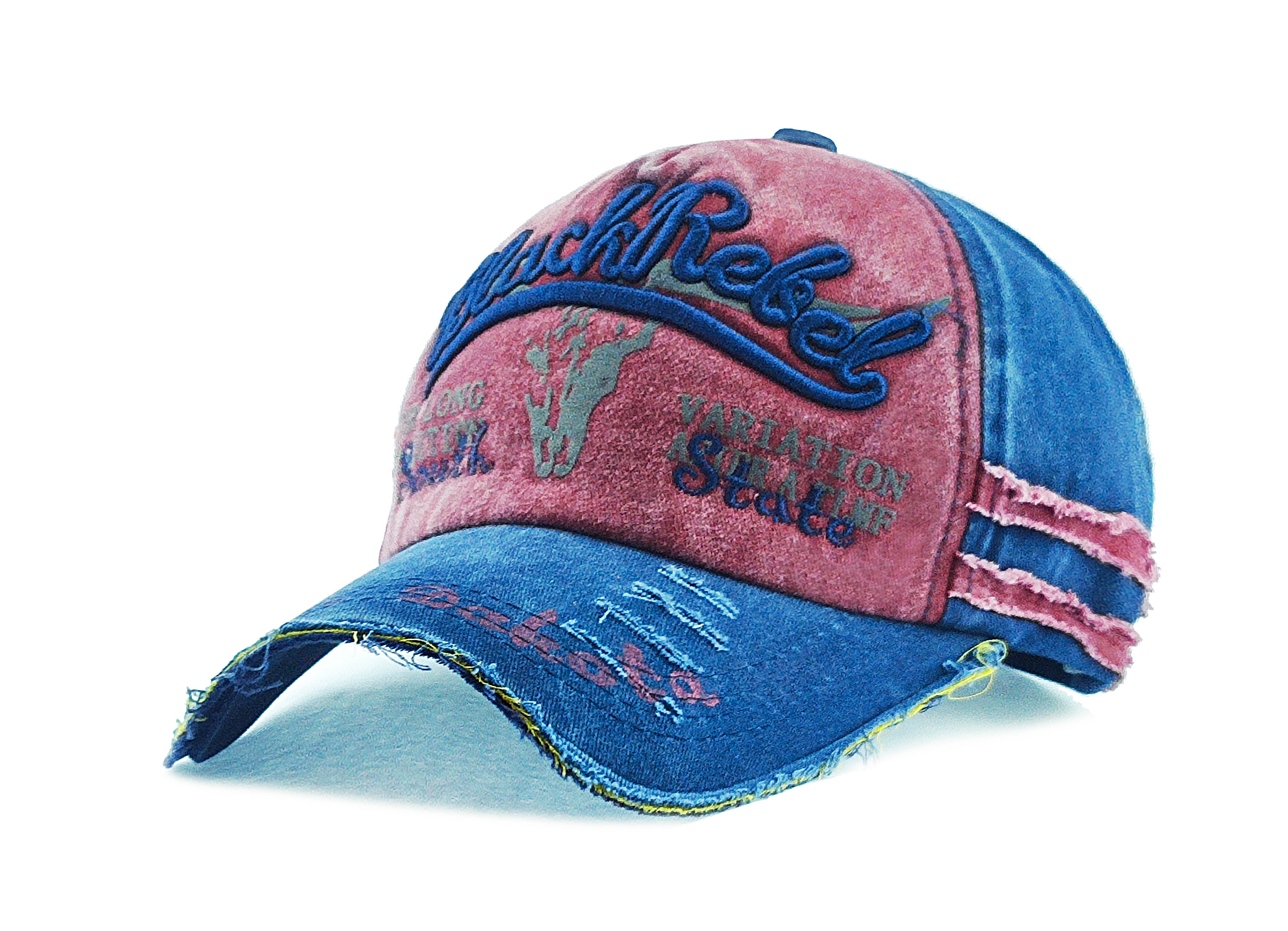 Men Boys Stylish Baseball Denim Jeans Cap Boys Caps - CAP-REBEL-BU2