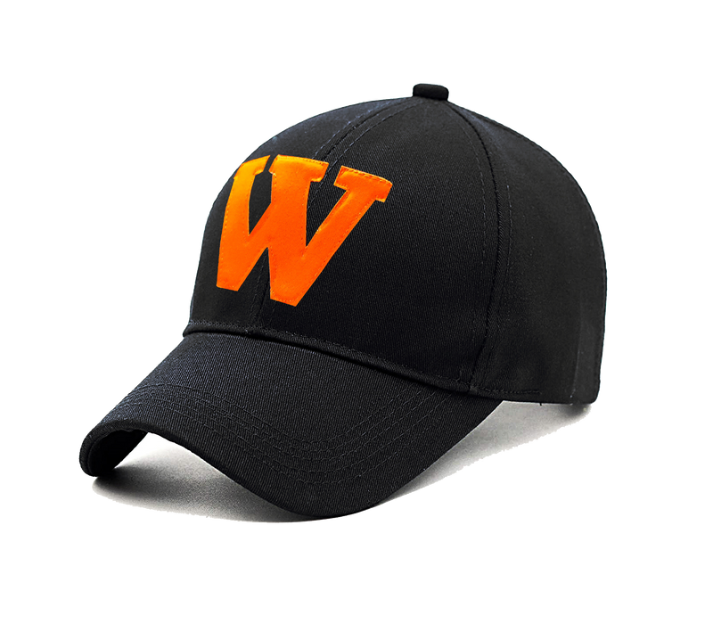 Men Boys Stylish Baseball Adjustable W Black Orange Cap
