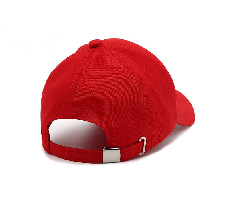 Men Boys Stylish Baseball Adjustable W Red Cap