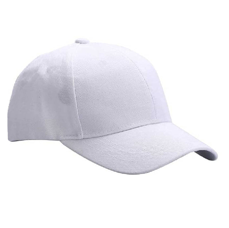 Men Boys Stylish Baseball Adjustable Cap - CAP-WH