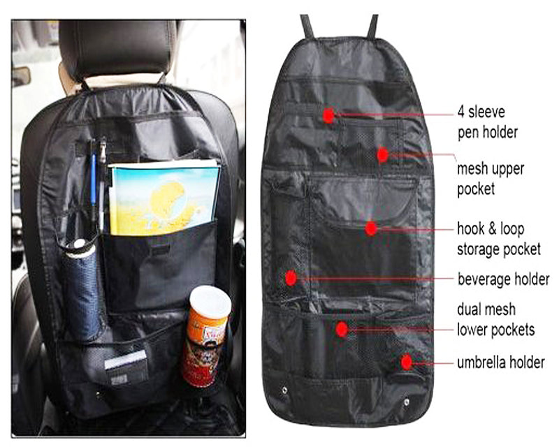 Car Back Seat Storage Organizer Bag Assorted Bag Pocket - CBKORG2