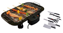 Electric Barbecue Grill 2000W with Kitchen Knife Set