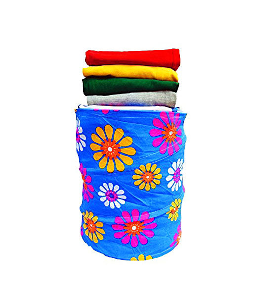 Multipurpose Foldable and Collapsible Pop-Up Round Laundry Bag Basket with Zippered Lid Laundry Bag  - CNJHUBG
