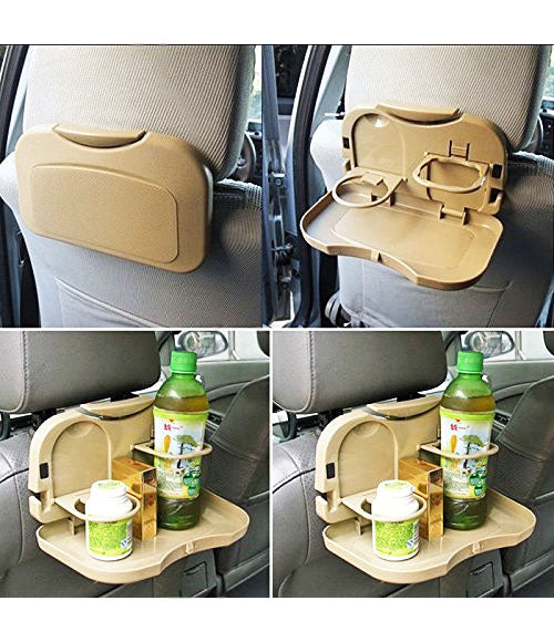  Automobile Travel Car Meal Plate Drink Dining Cup Holder Tray - CRT1501