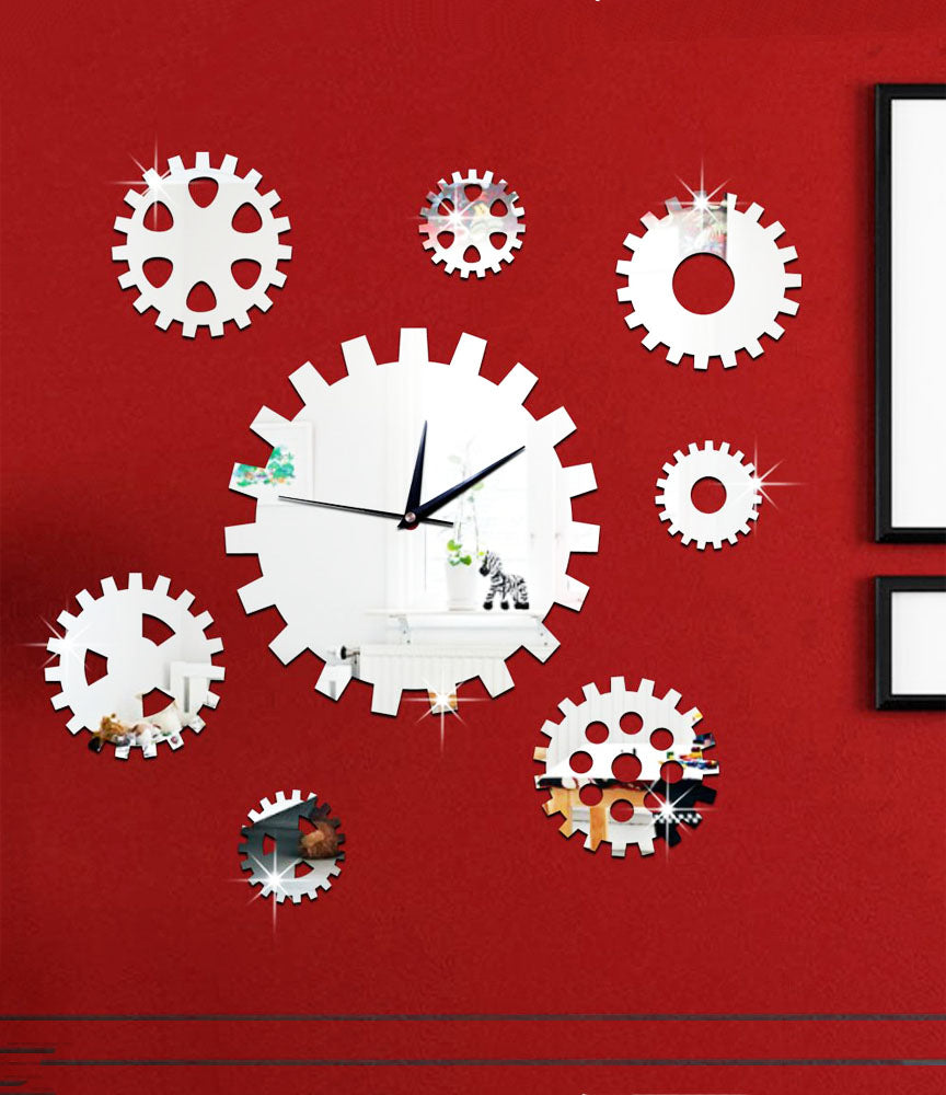DIY Wall Clock 3D Sticker Home Office Decor 3D Wall Clock (Covering Area:65*65cm) - DIY609S-N1