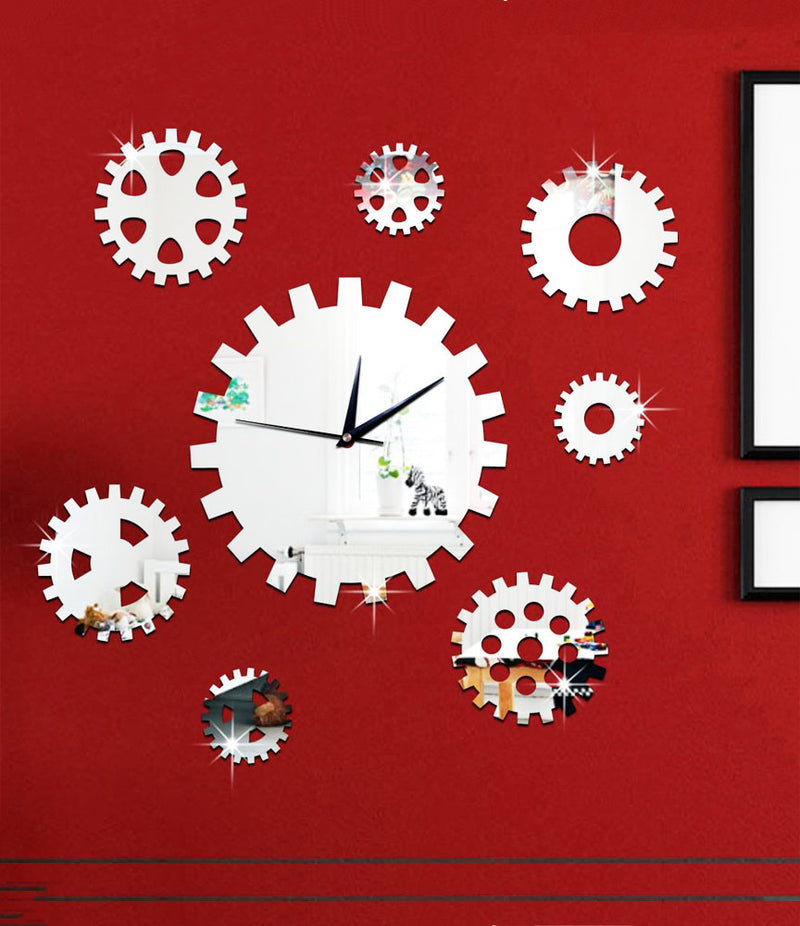 DIY Wall Clock 3D Sticker Home Office Decor 3D Wall Clock (Covering Area:65*65cm) - DIY609S-N1
