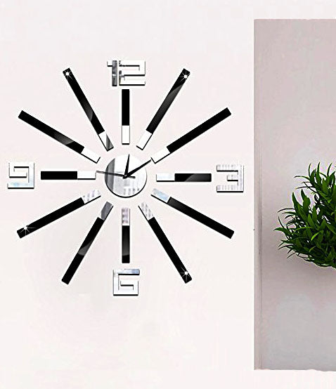 DIY Wall Clock 3D Sticker Home Office Decor 3D Wall Clock (Covering Area:55*55cm) - DIYCD814