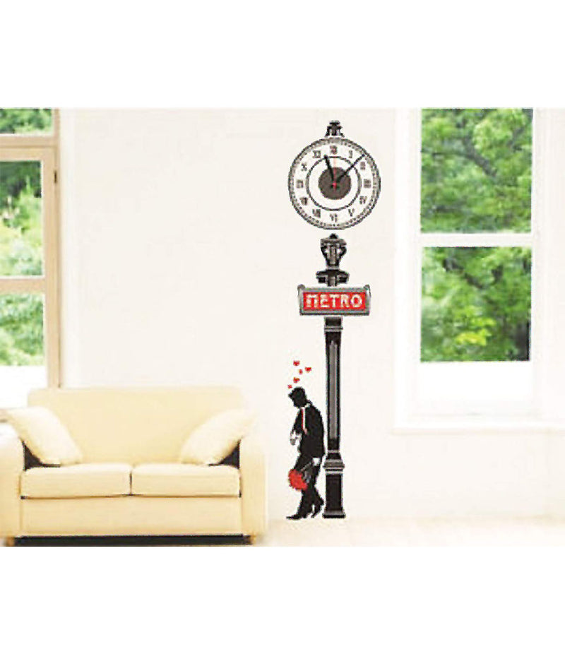 DIY Wall Clock 3D Sticker Home Office Decor 3D Wall Clock (Covering Area:55*50cm) - DIYCD872-01