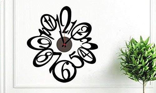 DIY Wall Clock 3D Sticker Home Office Decor 3D Wall Clock (Covering Area:50 * 45cm) - DIYCD808