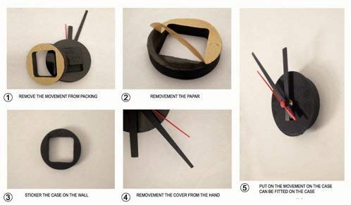 DIY Wall Clock 3D Sticker Home Office Decor 3D Wall Clock (Covering Area:50 * 45cm) - DIYCD808