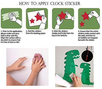 DIY Wall Clock 3D Sticker Home Office Decor 3D Wall Clock (Covering Area:50 * 45cm) - DIYCD808