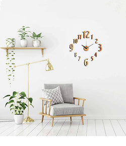 DIY Wall Clock 3D Sticker Home Office Decor 3D Wall Clock (Covering Area:60*60cm) - DIYEW110