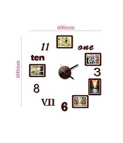 DIY Wall Clock 3D Sticker Home Office Decor 3D Wall Clock (Covering Area:60 * 60cm) - DIYGCF1001