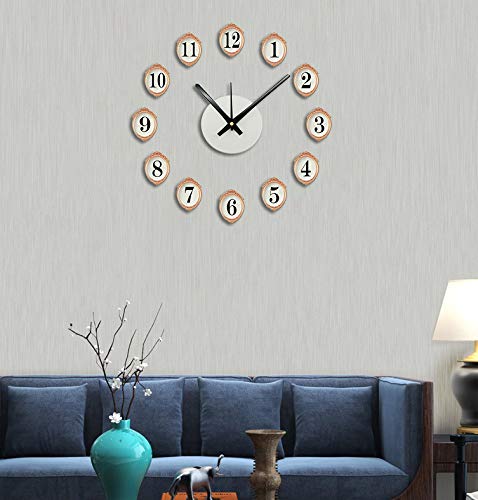 DIY Wall Clock 3D Sticker Home Office Decor Wall Clock ( Covering Area: 35 x 35 cm ) - DIYM03