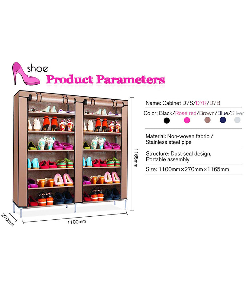 Standard Double Dust proof  Damp proof Shoe Rack Multi color  - DST2712