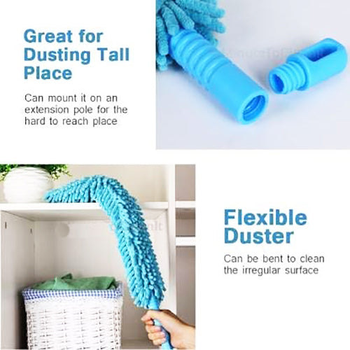 Flexible Fan Cleaning Duster for Multi-Purpose Cleaning of Home, Kitchen, Car, Office with Long Rod - DUSTROD
