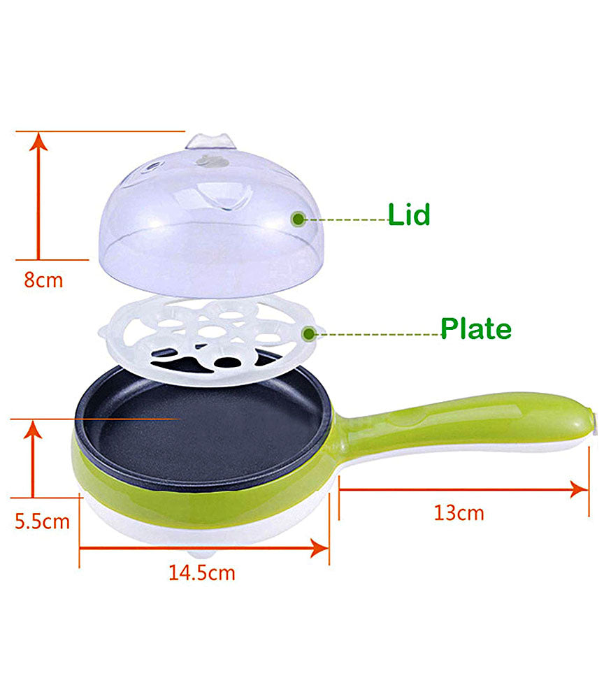 2 in 1 Multi functional Steaming Device Frying Egg Boiling Roasting Heating Egg Cooker Egg Poacher Electric Egg Boiler - EGBOR