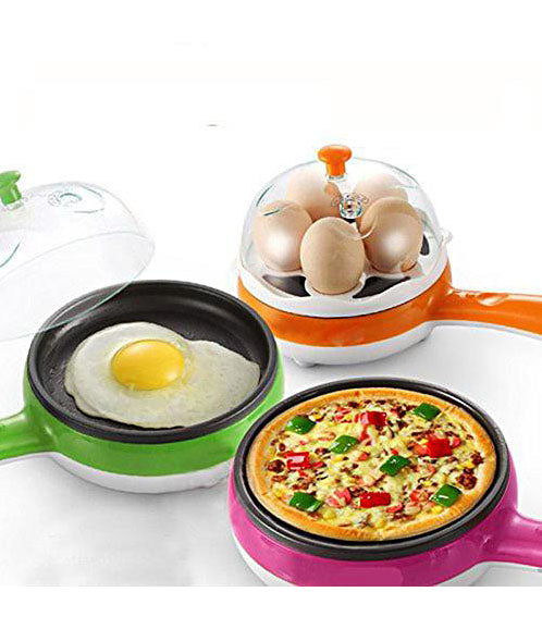 2 in 1 Multi functional Steaming Device Frying Egg Boiling Roasting Heating Egg Cooker Egg Poacher Electric Egg Boiler - EGBOR