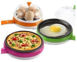 2-in-1 Silver Plated Multi functional Steaming Device/Frying Egg Boiling Roasting Cooker - EGBOR