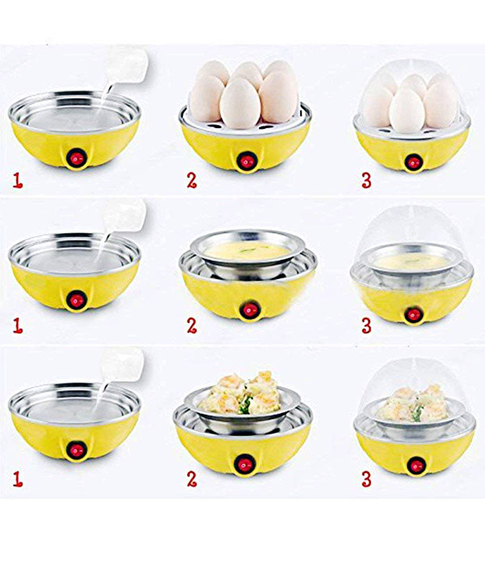 Portable Electric 7 Egg Boiler Egg Poacher Egg Cooker - EGGCOOKER