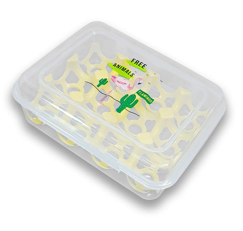 Plastic Egg Tray Box for Fridge Egg Storage Container Basket Crate for Home - EGGTRAY