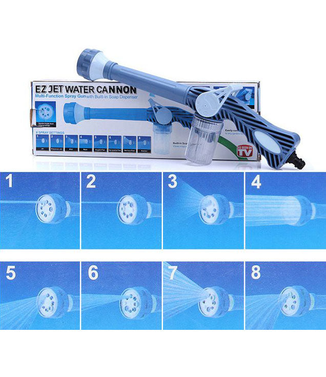 EZ Jet Cannon 8-in-1 Turbo Water Spray Gun (Blue) - EZJT1