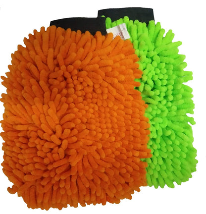 Microfibre Wash and Dust Chenille Mitt Cleaning Gloves (Set of 2 pcs )- FBRDGL