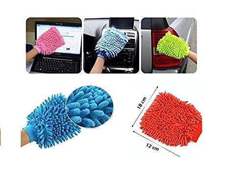 Microfibre Wash and Dust Chenille Mitt Cleaning Gloves (Set of 2 pcs )- FBRDGL
