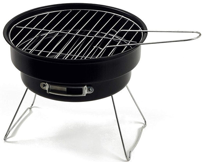 Charcoal Portable Round Charcoal BBQ with Cooking Silicon Spatula Brush