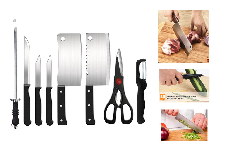 7 Piece Stainless Steel Kitchen Knife Set Knives Set with Knife Scissor - HKNIFE