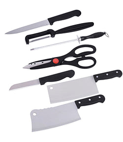 7 Piece Stainless Steel Kitchen Knife Set Knives Set with Knife Scissor - HKNIFE