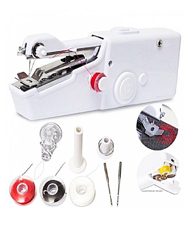 Portable And Cordless Electric Mini Handheld Sewing Machine Handy Stitch Set - HNDSWM