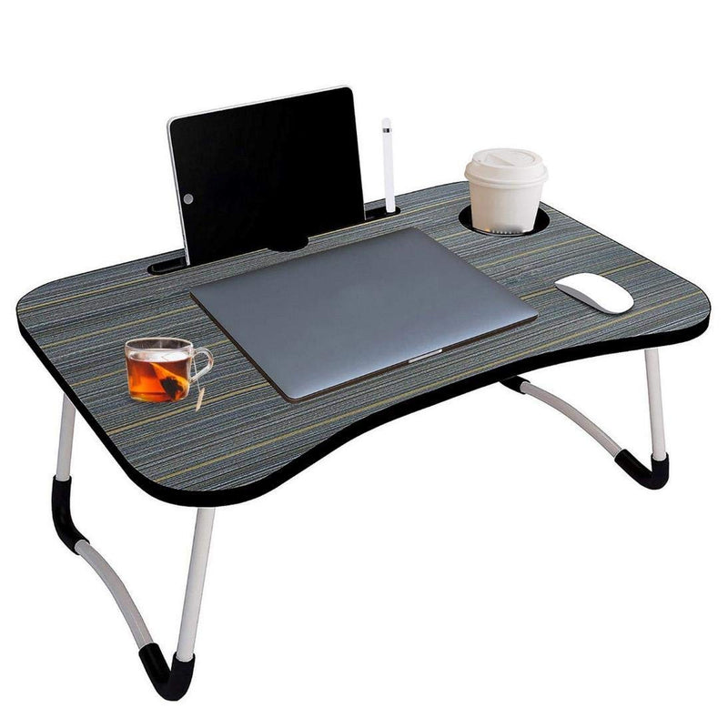 Foldable Portable Adjustable Multifunction Laptop Study Lapdesk Table - HQMPTCUP-BK