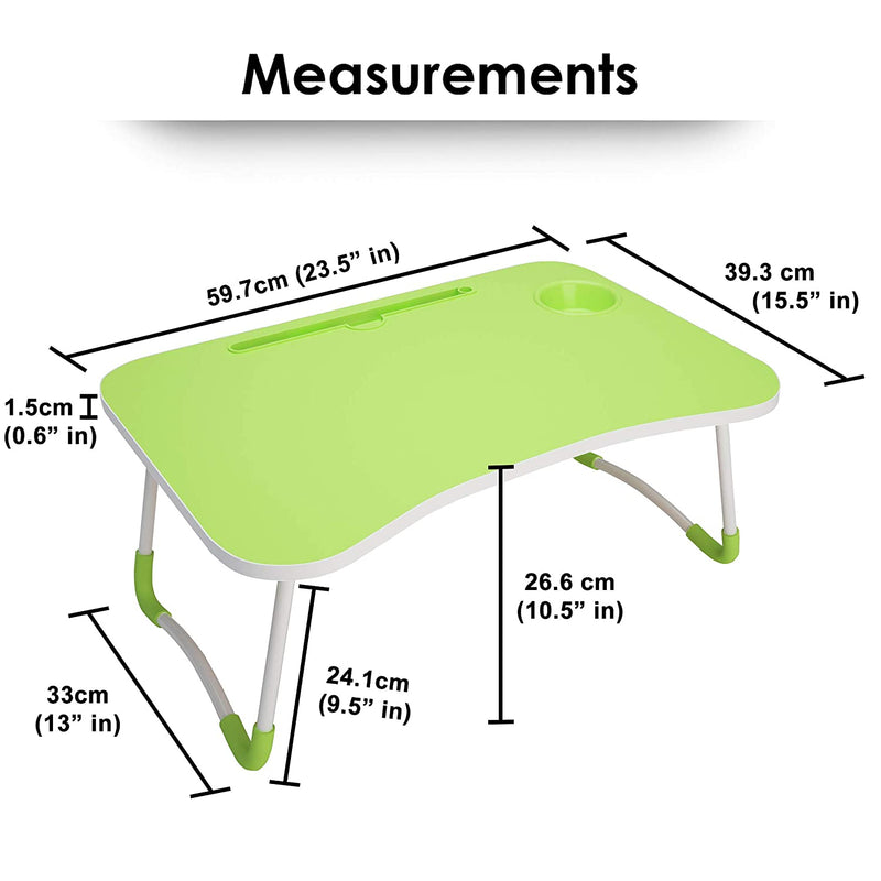 Foldable Portable Adjustable Multifunction Laptop Study Lapdesk Table  - HQMPTCUP-GR