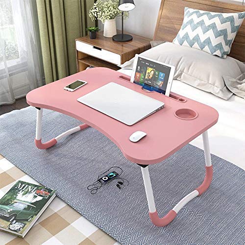 Foldable Portable Adjustable Multifunction Laptop Study Lapdesk Table - HQMPTCUP-PK