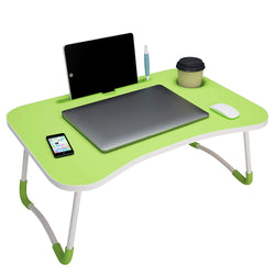 Foldable Portable Adjustable Multifunction Laptop Study Lapdesk Table  - HQMPTCUP-GR