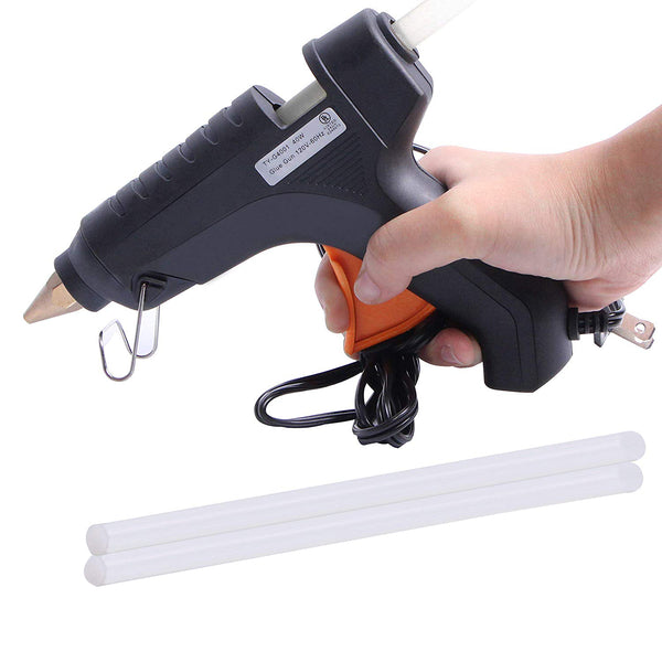 Hot Melt Plastic Glue Gun with 2 Glue Sticks for School Kids Art Craft Home Industrial Use Decorating Purpose - HTGLVEGN-01