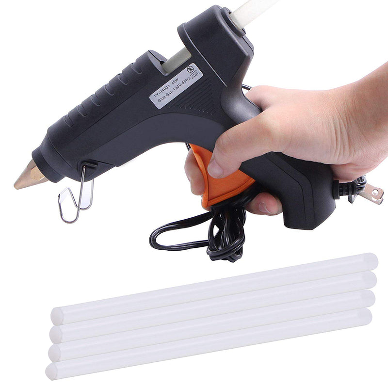 Hot Melt Plastic Glue Gun with 2 Glue Sticks for School Kids Art Craft Home Industrial Use Decorating Purpose - HTGLVEGN-01