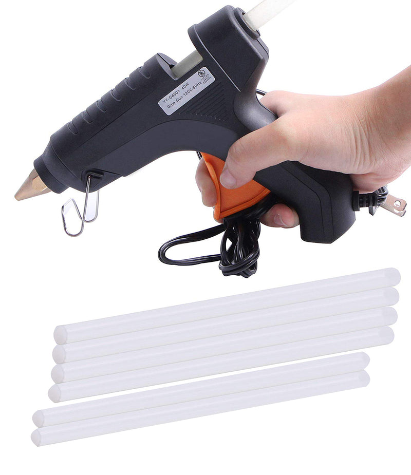 Hot Melt Plastic Glue Gun with 2 Glue Sticks for School Kids Art Craft Home Industrial Use Decorating Purpose - HTGLVEGN-01