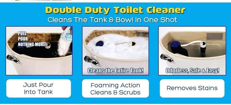 Hurri Clean Automatic Toilet and Tank Cleaner Stain Remover Scrub Cross Fast Powder - HURRICL