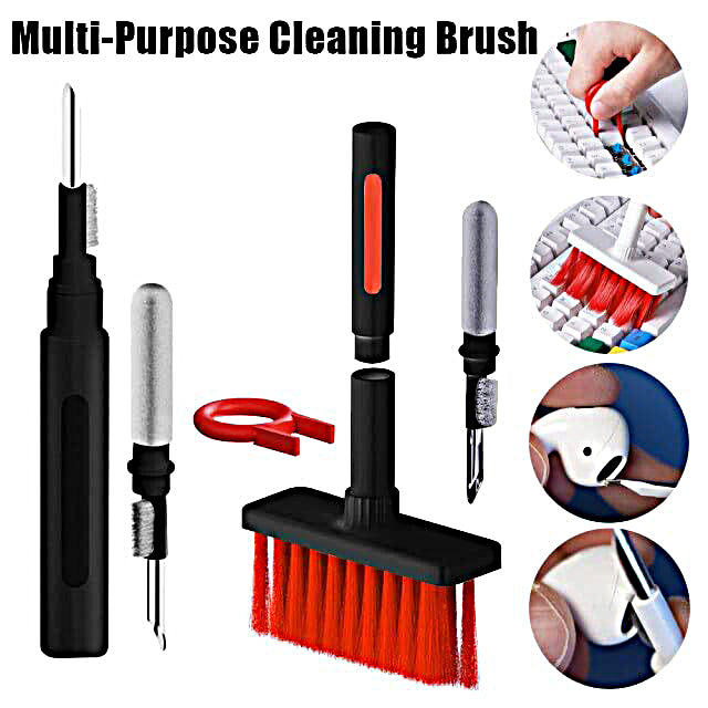 5 in 1 Soft Brush Keyboard Cleaner with 32pc Screwdriver Jackly Set - KEYBD-TLSQJK