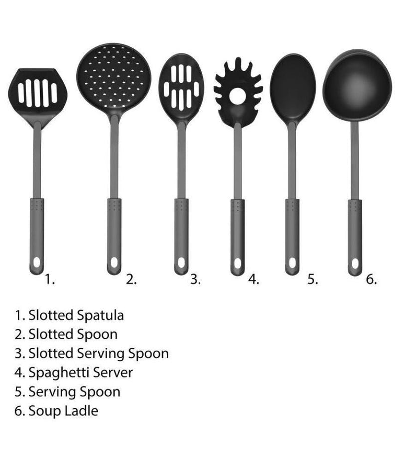Plastic Polypropylene Kitchen Tools Silicone Spatula, Mixing and Slotted Spoon - KITCHENTOOL