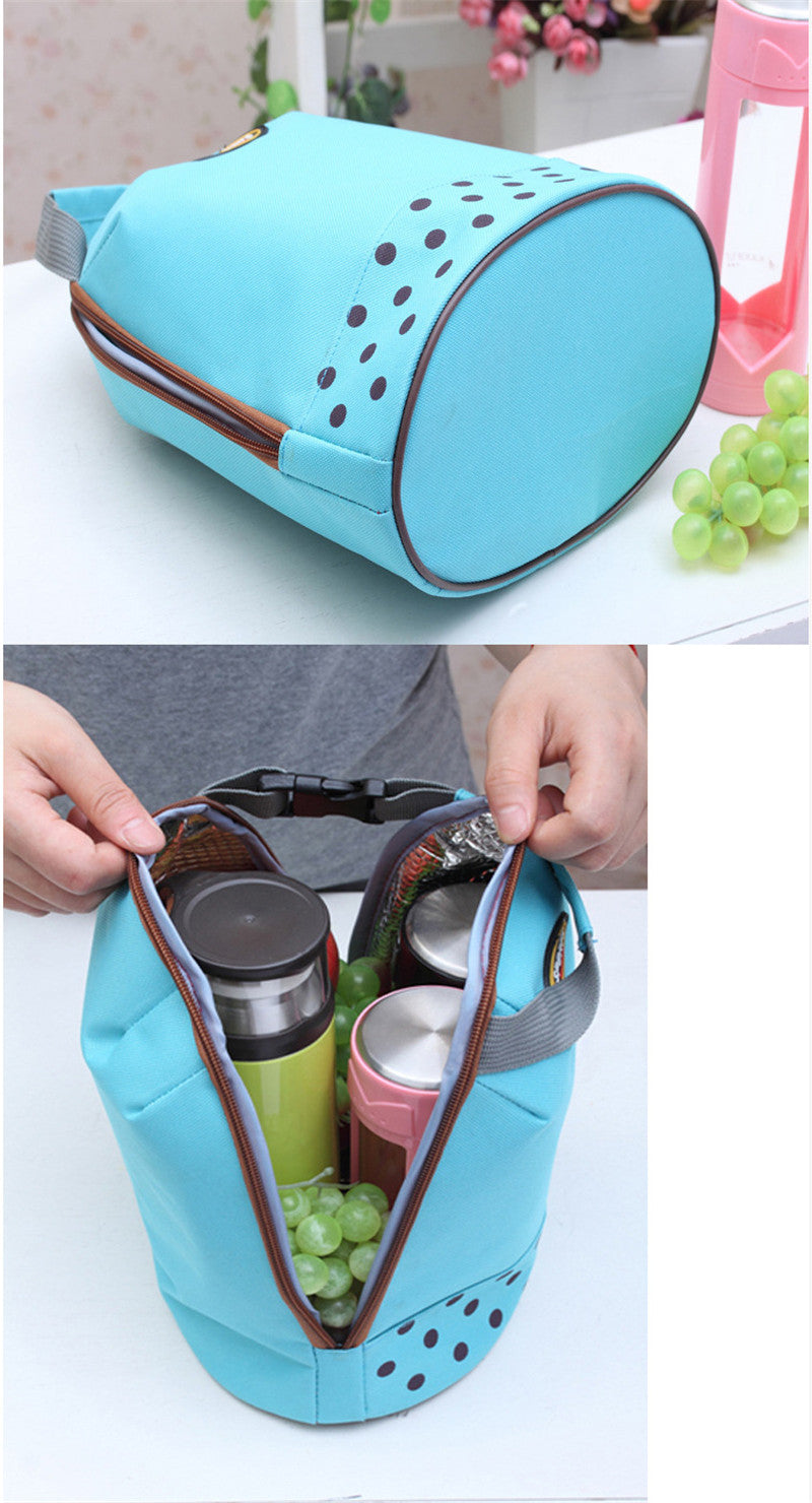 Portable Canvas Thermal Insulated Lunch Box Lunch Tote Bag Small Lunch Bag - LUNCHBAGSPORT-OR