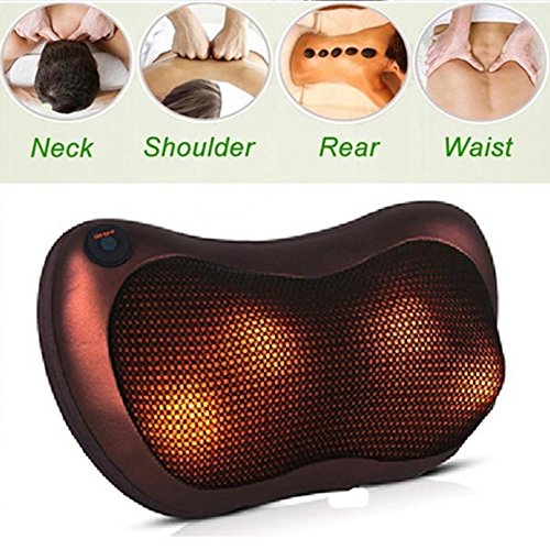 Neck Back Shoulder Heat Pillow Deep Kneading Massager For Car Home Office Massager - MASSAGEPLW
