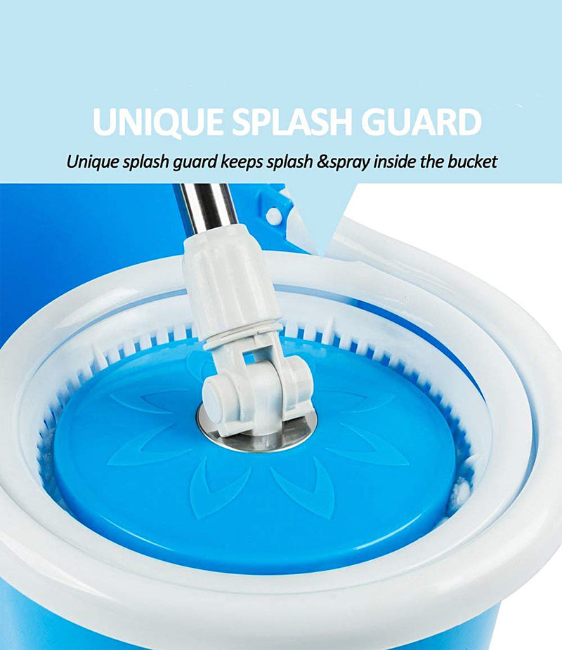 Magic Spin Mop with Bucket Set with Easy Wheels for Best 360 Degree Floor Cleaning Mop with 2 Refill Head Magic Mop