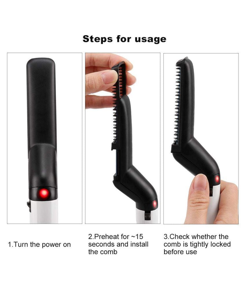 shopper 52 Quick Beard Straightener Styler Multifunctional Hair Curling Curler Show Cap Comb for Men-  MODCOMB