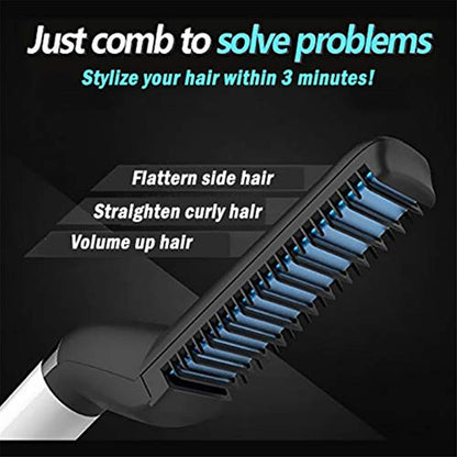shopper 52 Quick Beard Straightener Styler Multifunctional Hair Curling Curler Show Cap Comb for Men-  MODCOMB