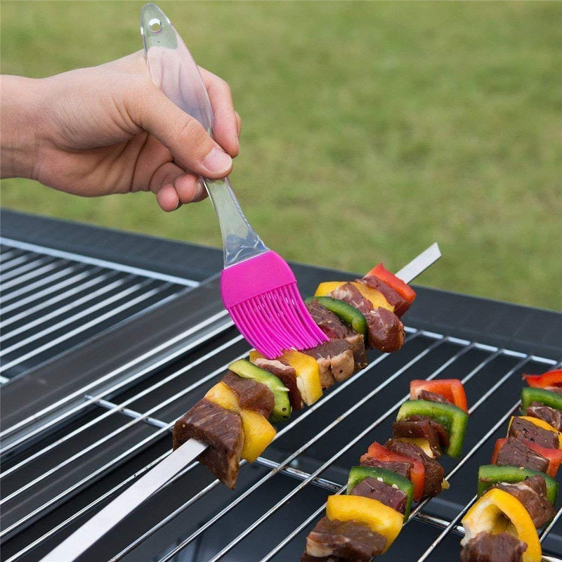 Charcoal Round Barbeque Grill with Cooking Silicon Spatula Brush and Kitchen Knife Set